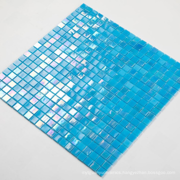 Soulscrafts Blue Square Glass Mosaic for Swimming Pool